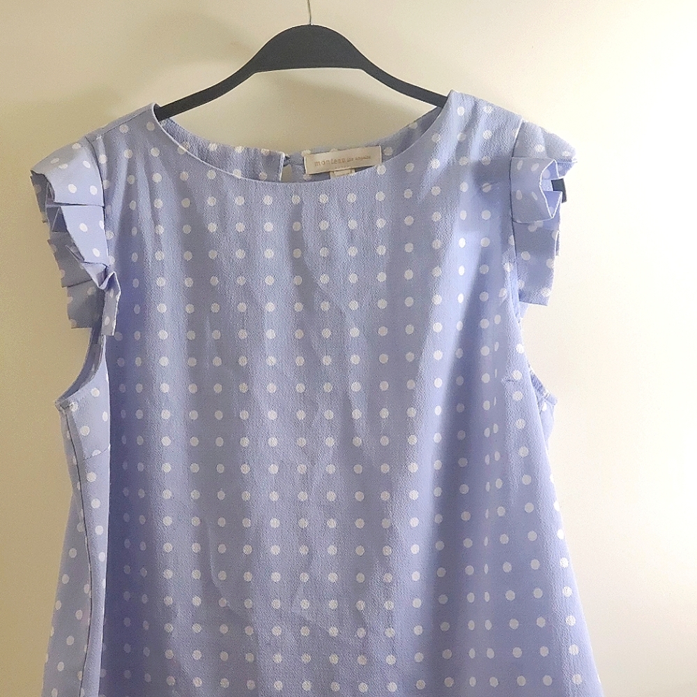 Blue with white dots blouse/ top